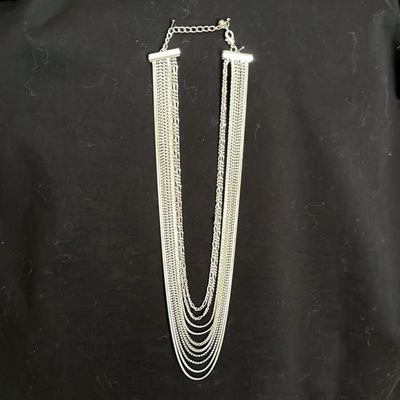 Jewelry - Silver Multi Chain Cascade Necklace